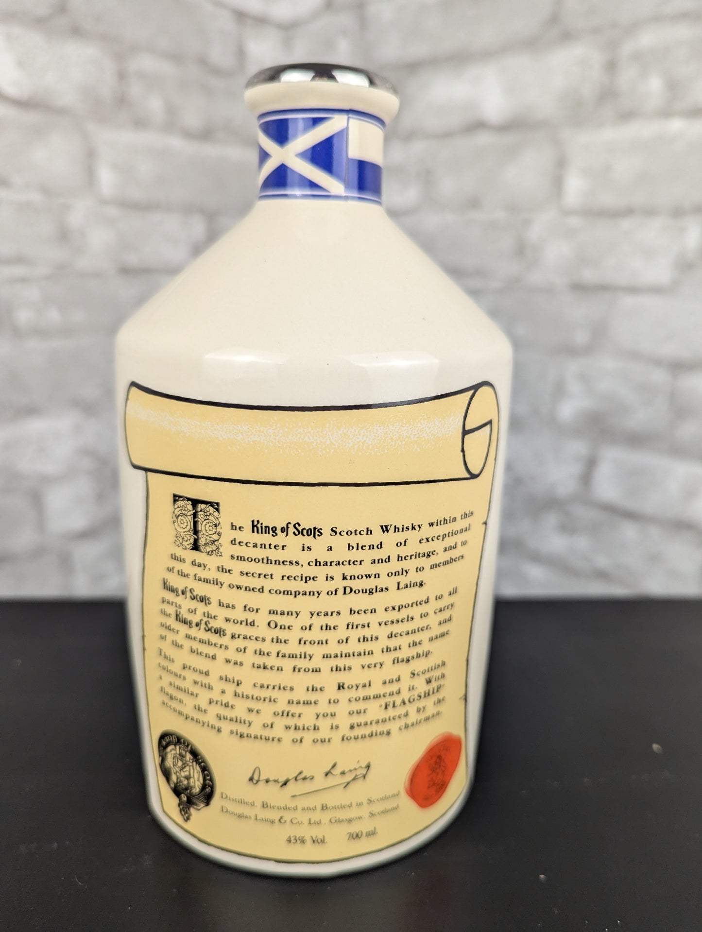 King of Scots Scotch whiskey bottle