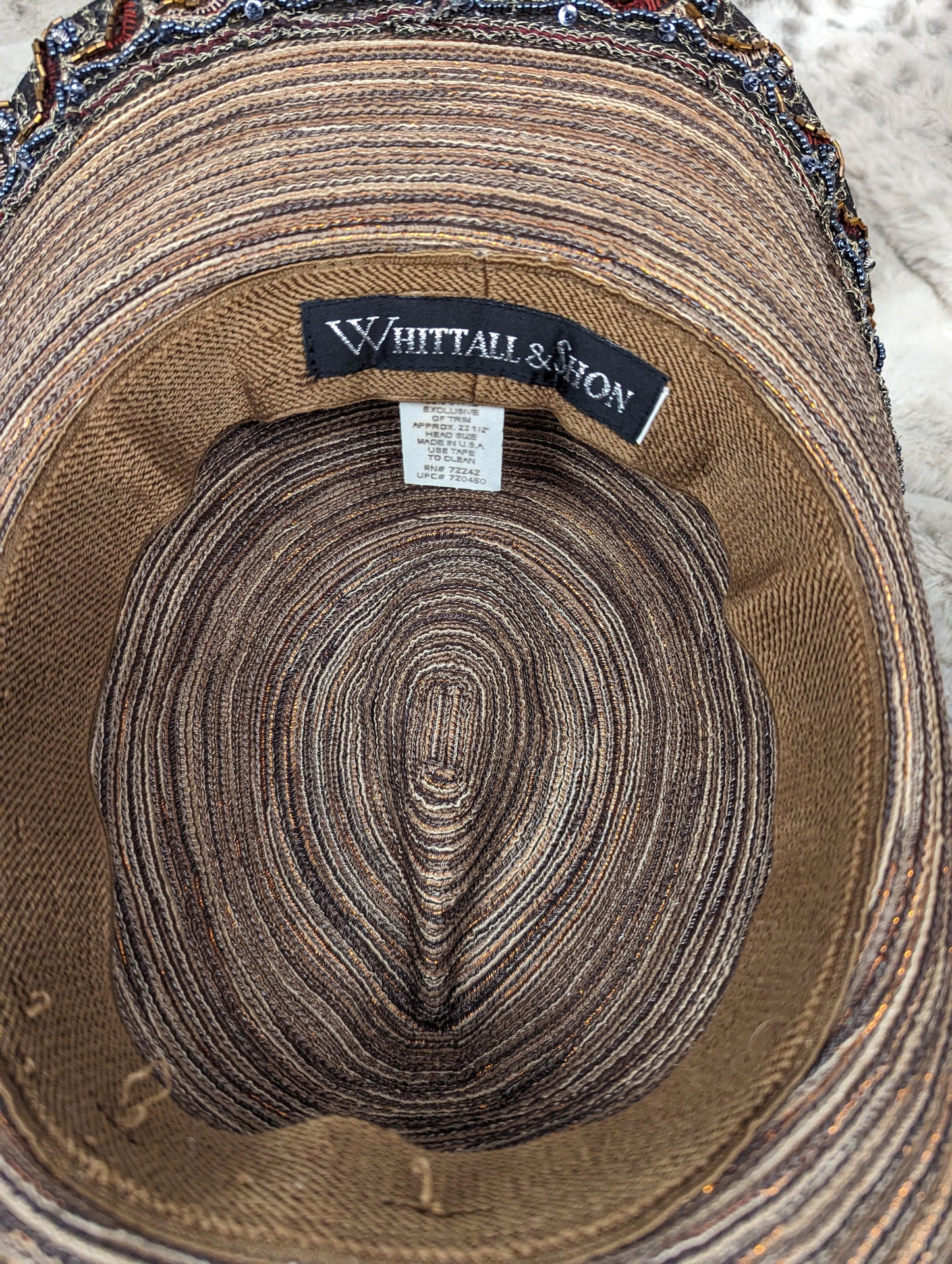 Vintage Whittall & Shon light brown western hat