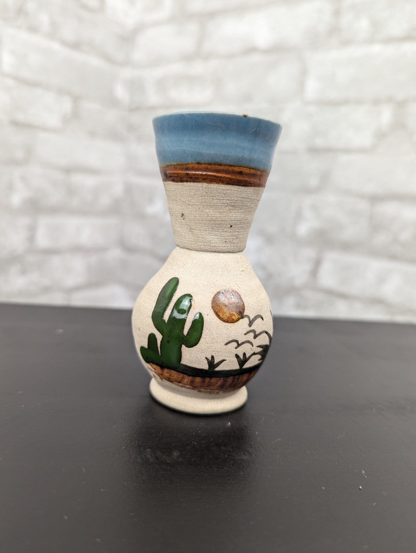 Hand painted pottery vase from Mexico