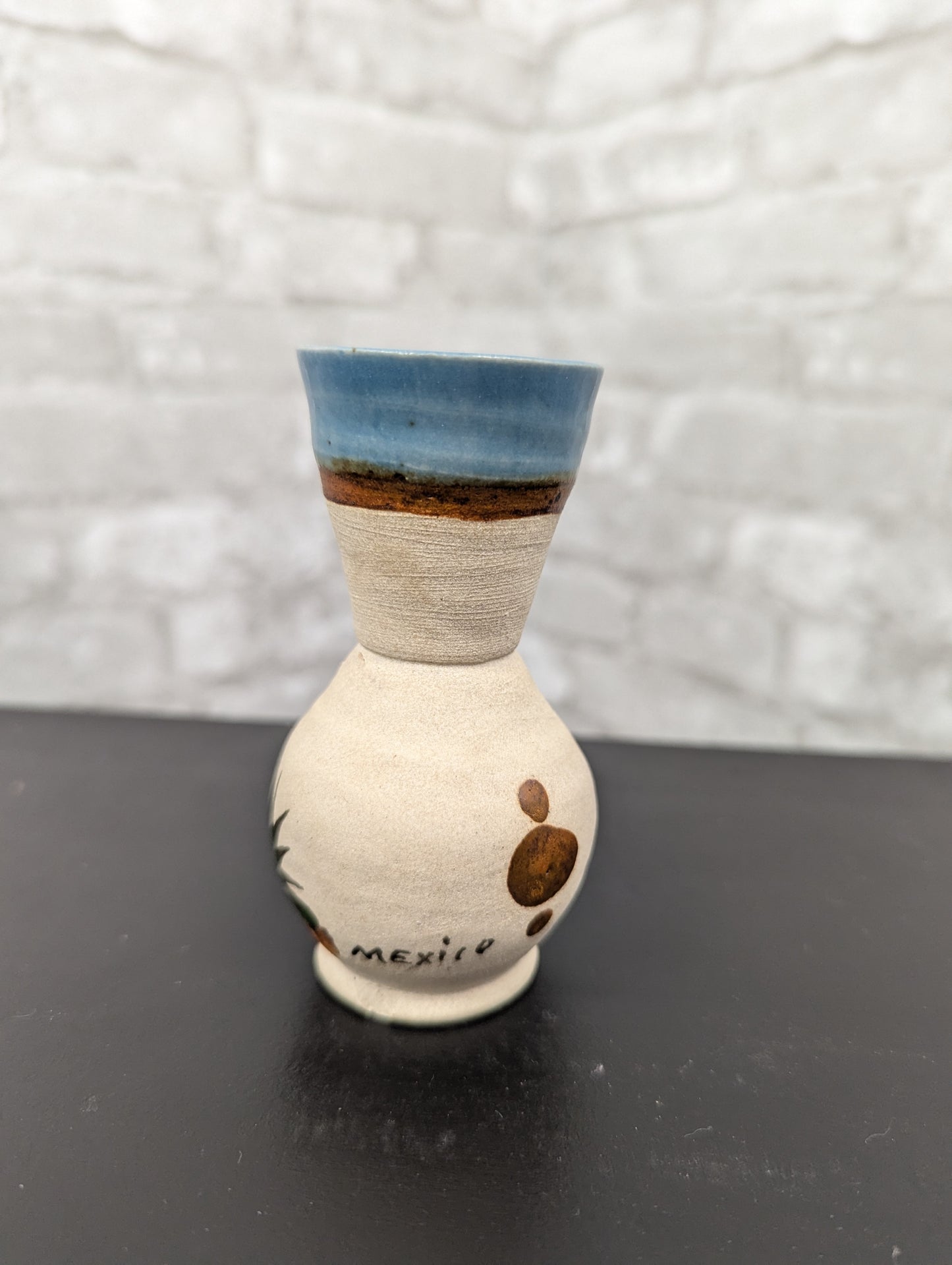 Hand painted pottery vase from Mexico