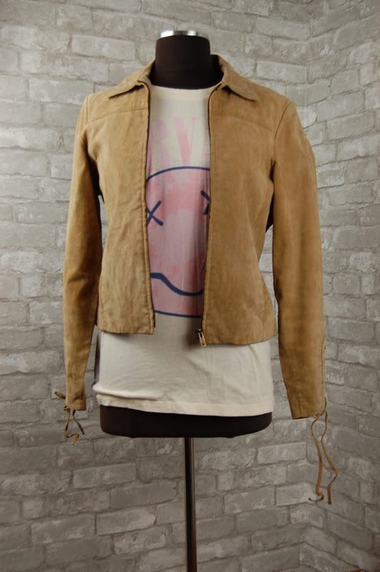 Cozy tan suede jacket