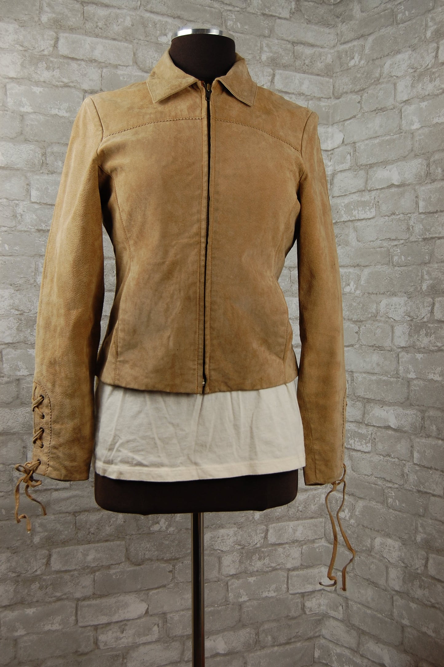 Cozy tan suede jacket