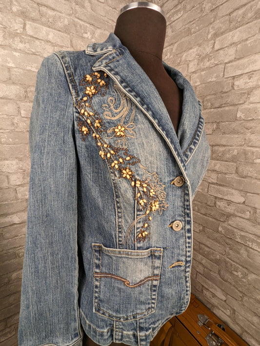 Vintage denim jeans blazer