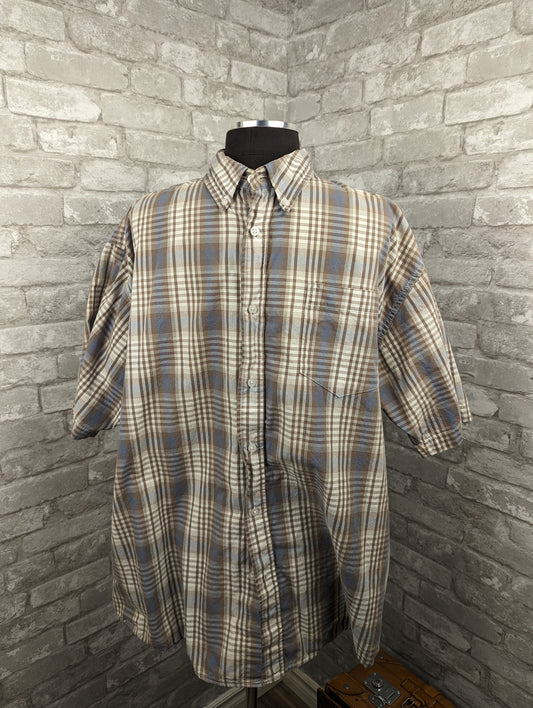 Short sleeve plaid Wrangler men's shirt