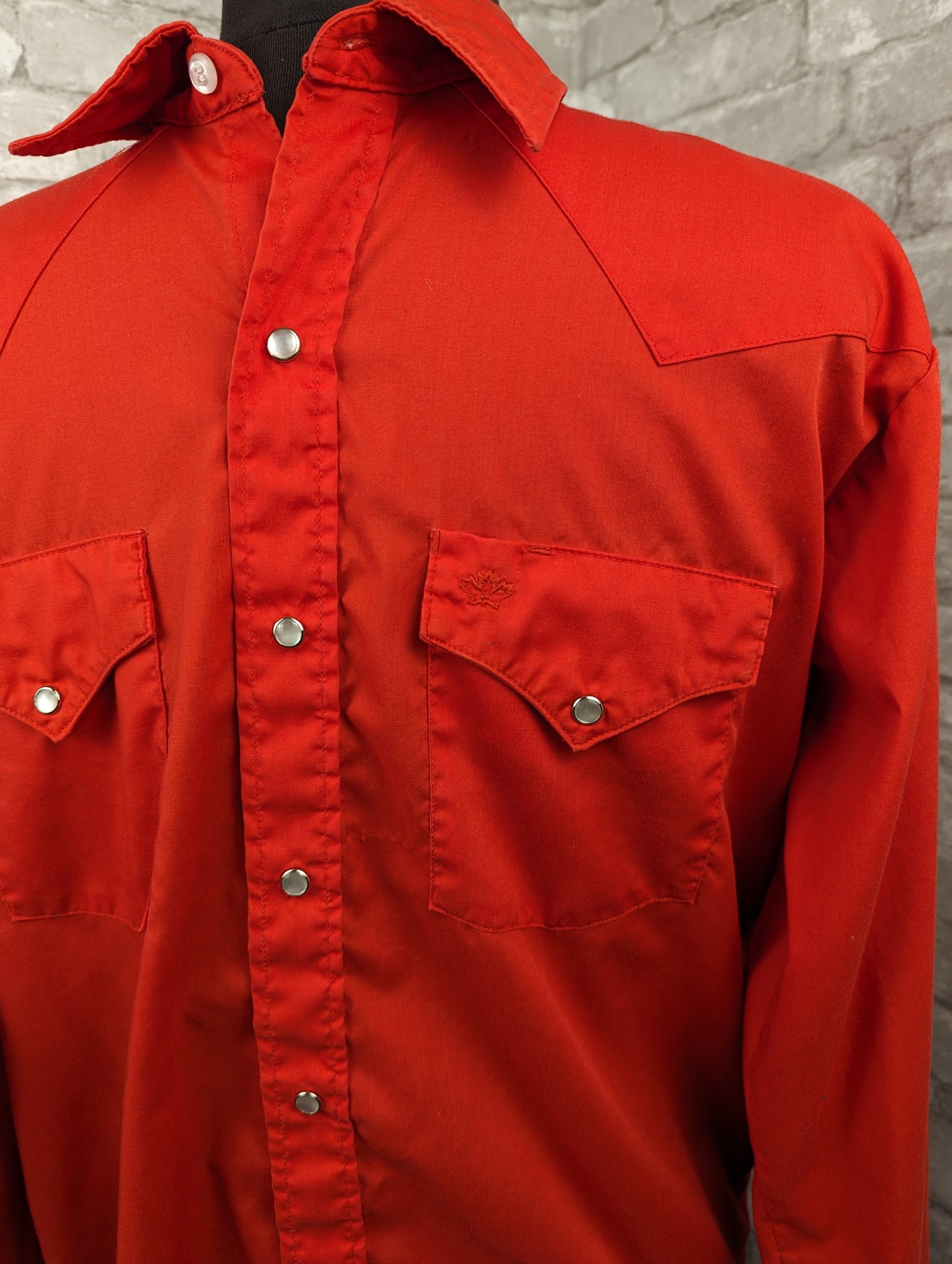 MWG long sleeve red western shirt