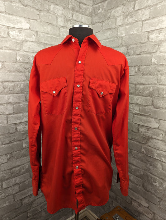 MWG long sleeve red western shirt