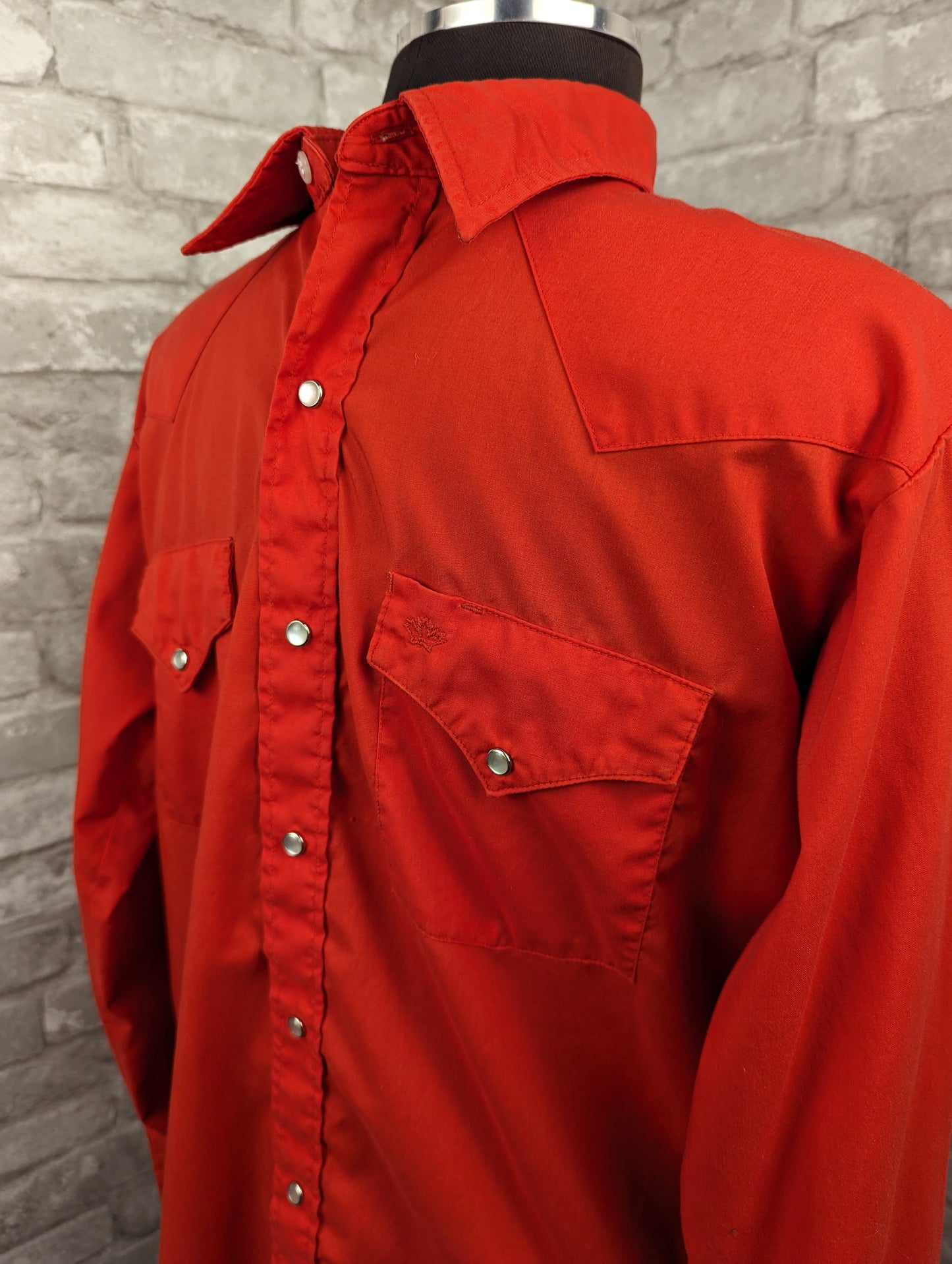 MWG long sleeve red western shirt