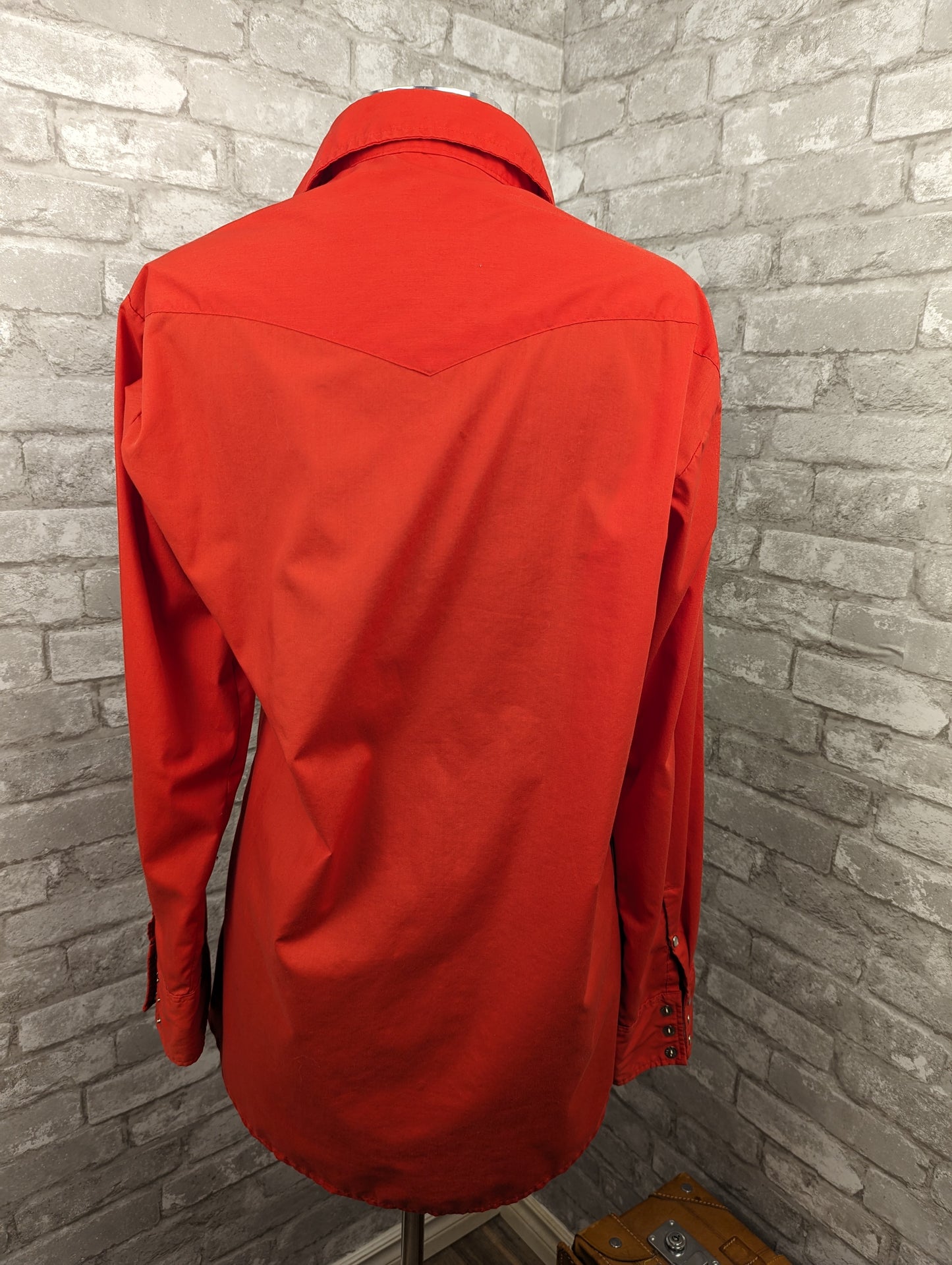 MWG long sleeve red western shirt