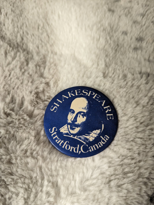 Shakespeare Stratford, Canada vintage button