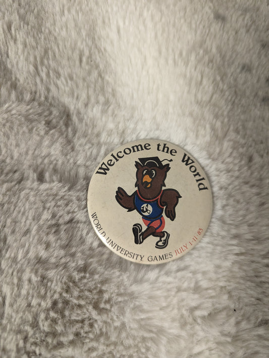 World University Games July 1-11 1983 Vintage button