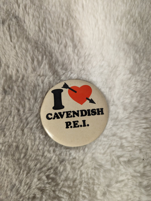 I (heart) Cavendish, PEI Vintage button