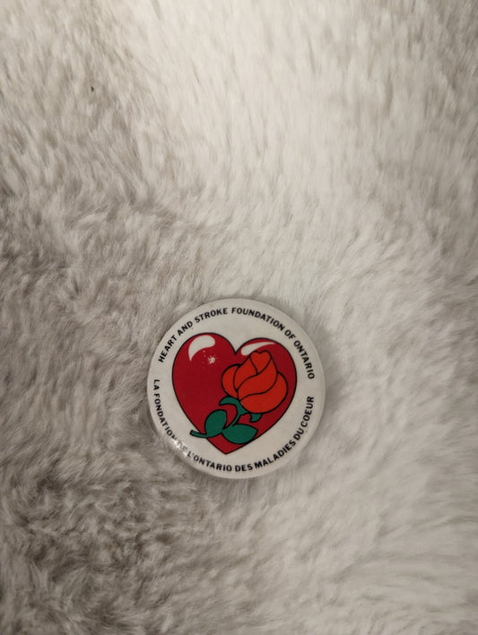 Heart and Stroke Foundation of Ontario Vintage button