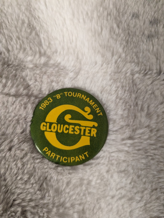 1983 B Tournament Participant Gloucester Vintage button