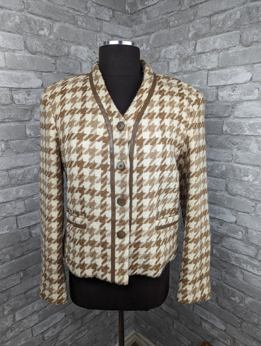 Vintage tweed wool blazer jacket