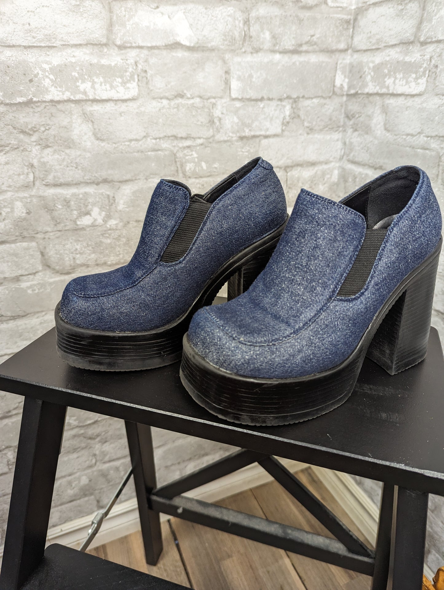 Y2K platform jeans shoes