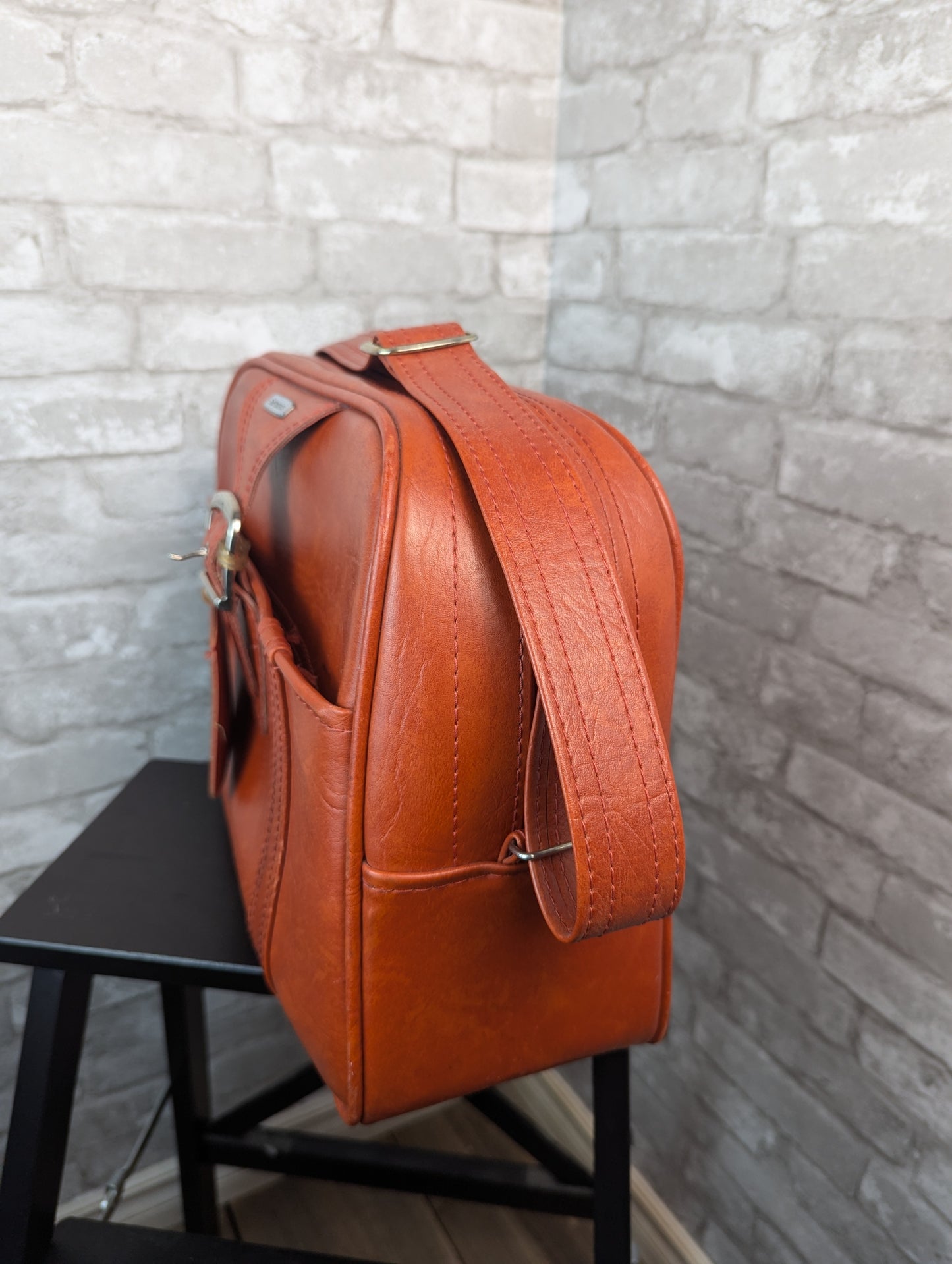 Vintage Samsonite Caribbean burnt orange carry-on weekender overnight bag