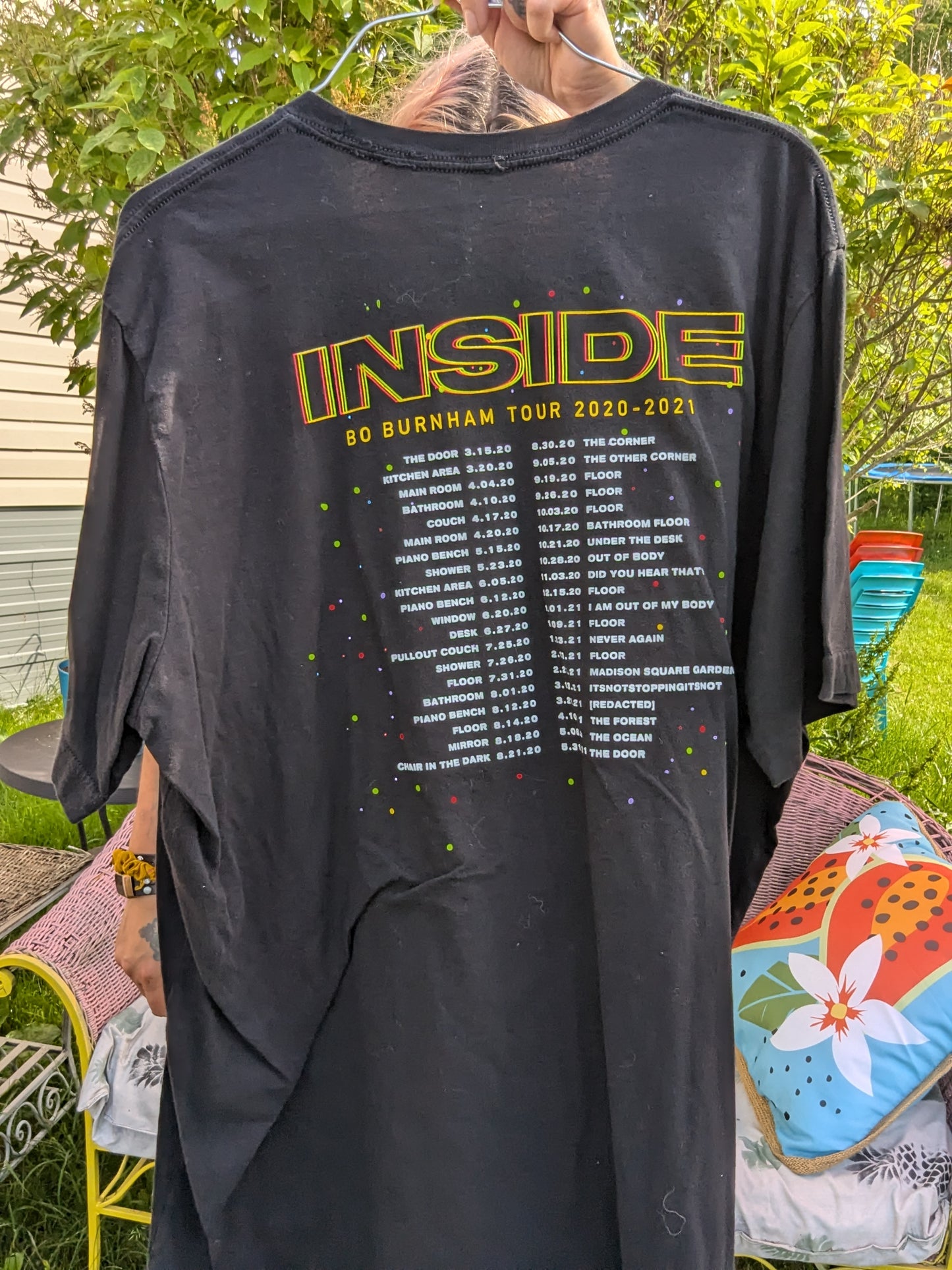 Bo Burnham Inside tour 2020-2021 black tshirt