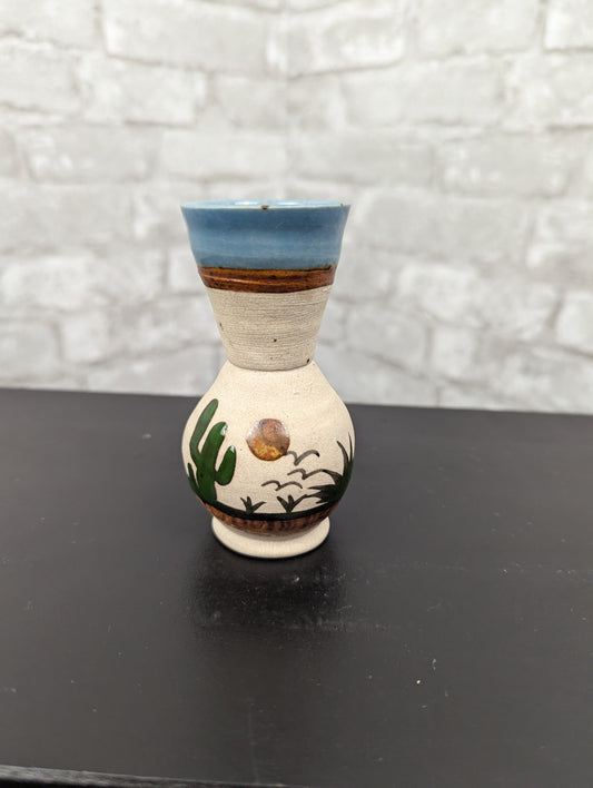 Hand painted pottery vase from Mexico