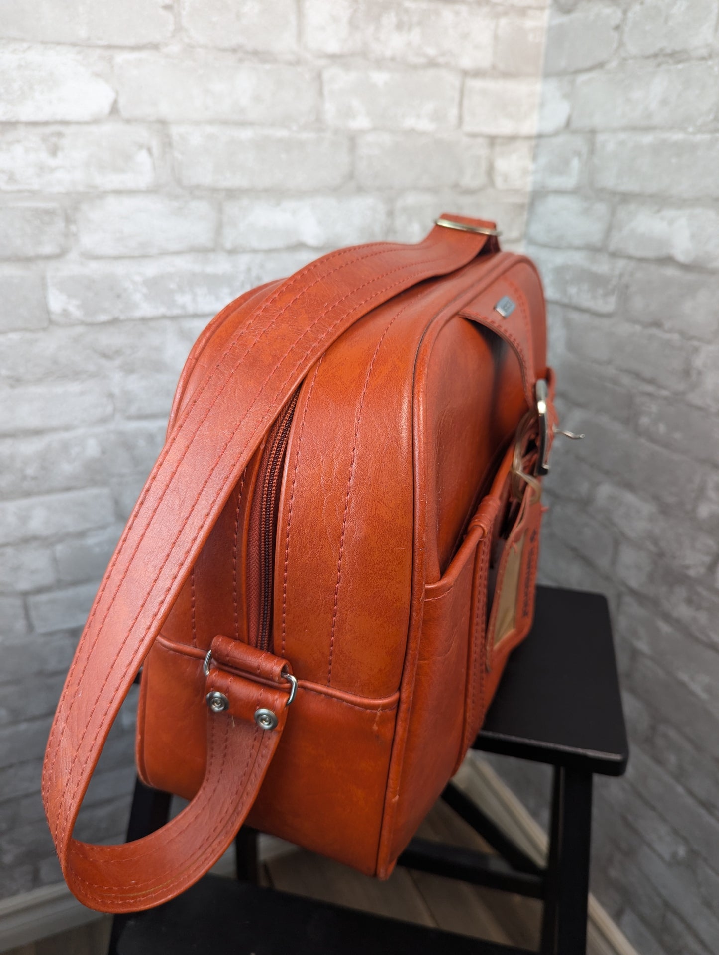 Vintage Samsonite Caribbean burnt orange carry-on weekender overnight bag