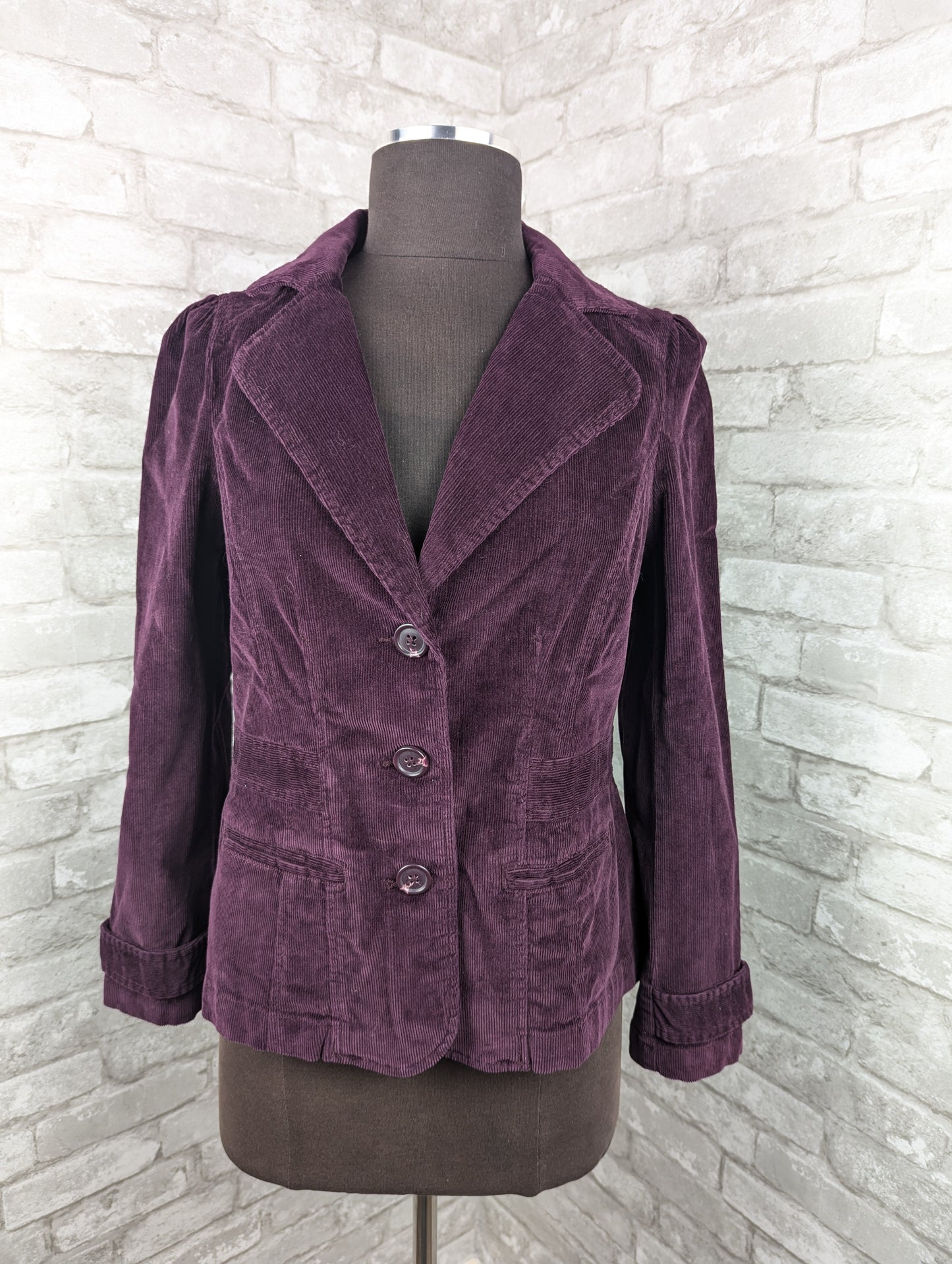 Purple corderoy blazer jacket