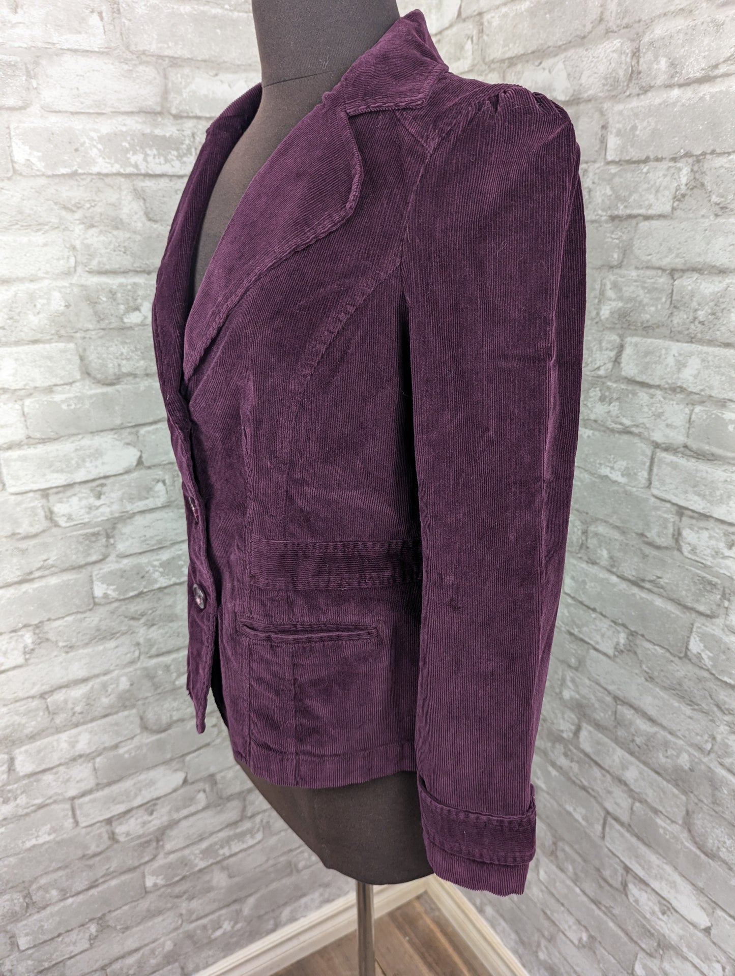 Purple corderoy blazer jacket