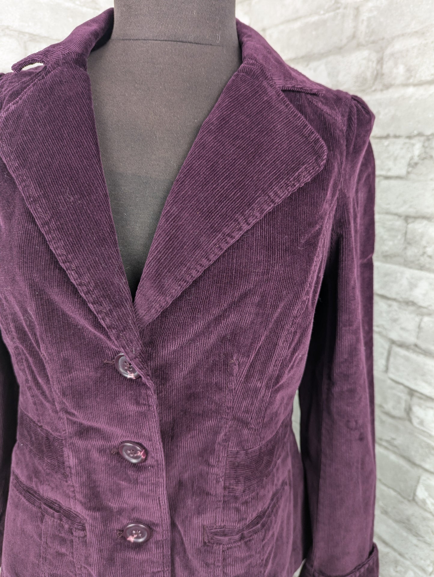 Purple corderoy blazer jacket